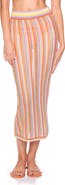 Susana Monaco Stripe Open Stitch Midi Sweater Skirt