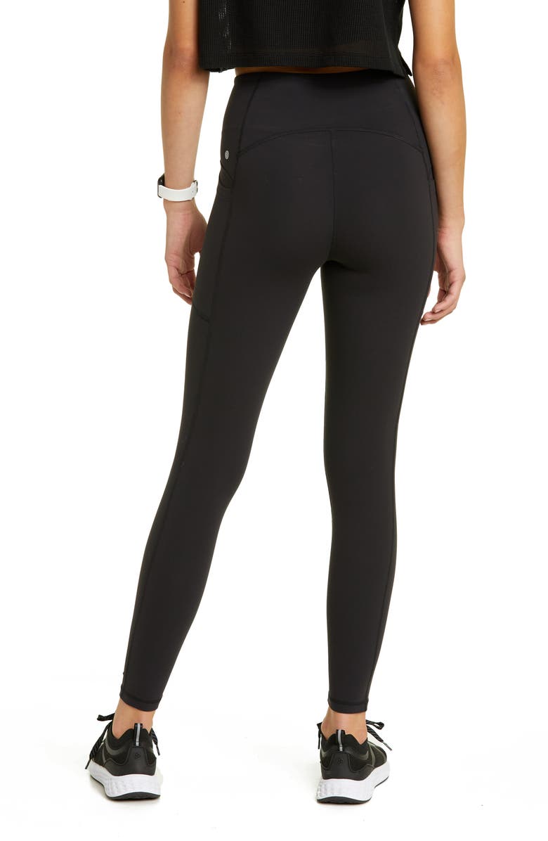 Zella Studio Luxe High Waist Pocket Leggings, Alternate, color,