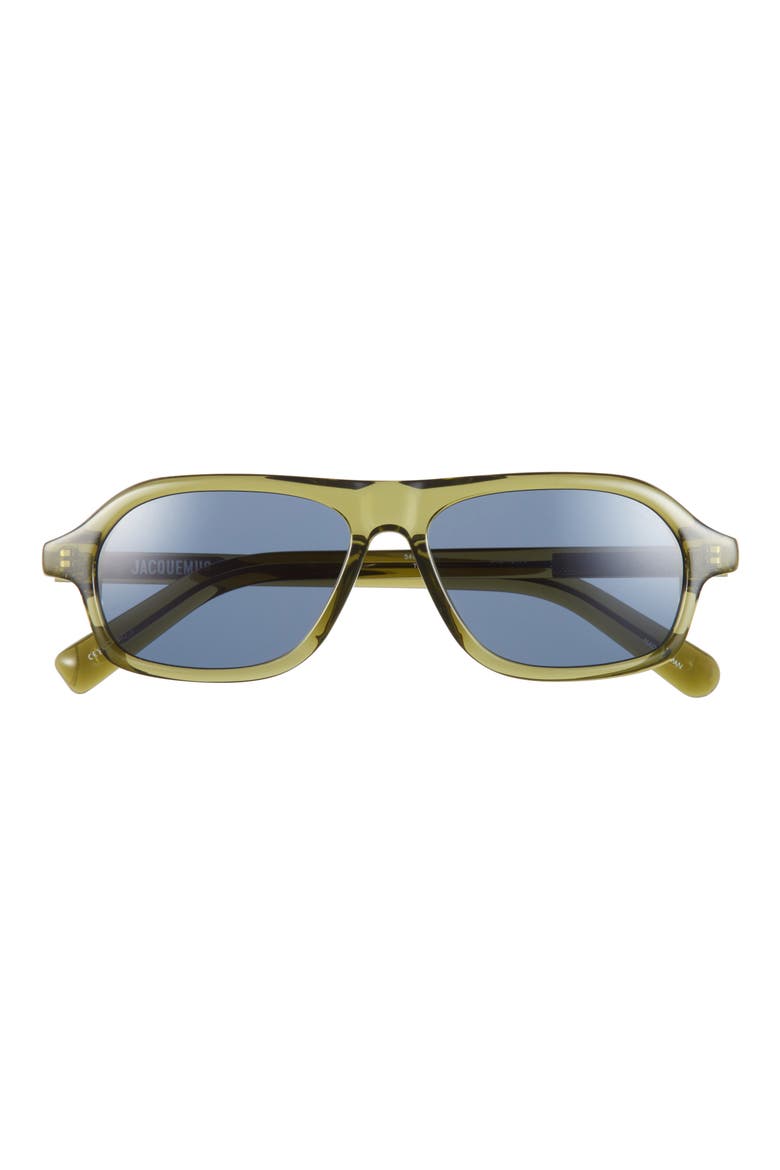 Polarized Pilot Sunglasses, Main, color, KHAKI/ SILVER/ DARK NAVY