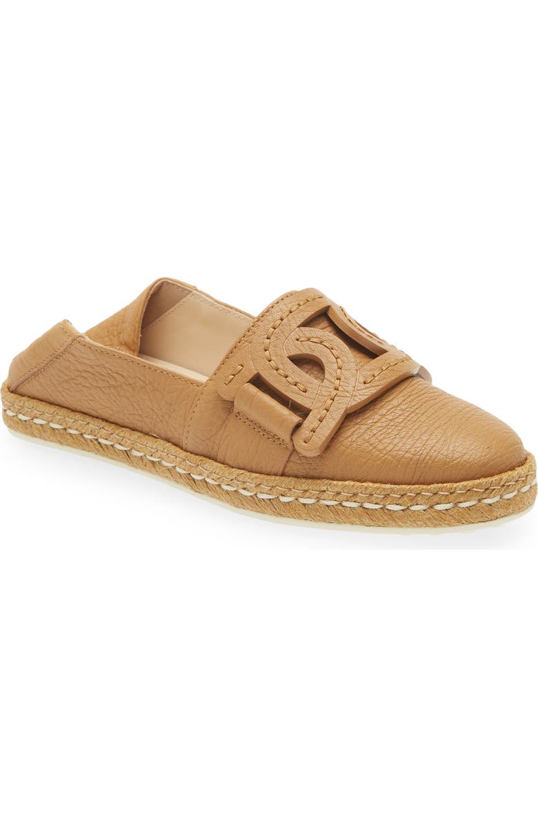 Tod's Kate Chain Detail Convertible Espadrille Flat, Alternate, color, Cammello Chiaro
