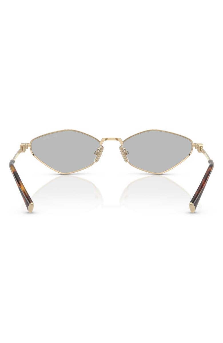 Miu Miu 56mm Irregular Sunglasses, Alternate, color, Gold Grey