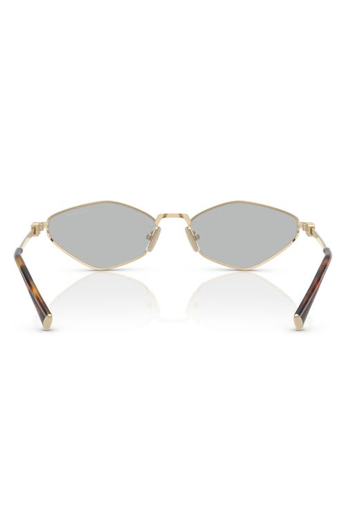 Miu Miu 56zs Geometric-frame Sunglasses In Gold Grey
