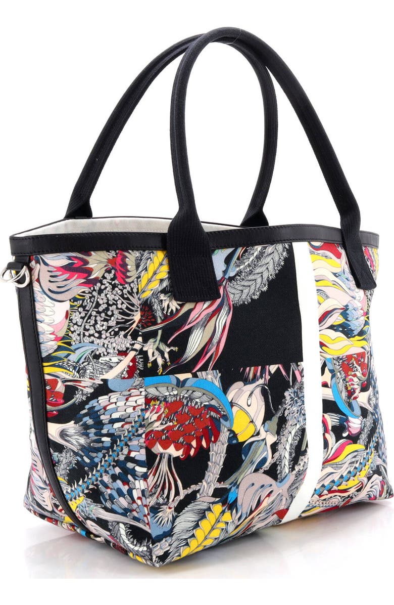 Pre-Owned Hermes Petit H So Tote Printed Canvas, Alternate, color, Multicolor
