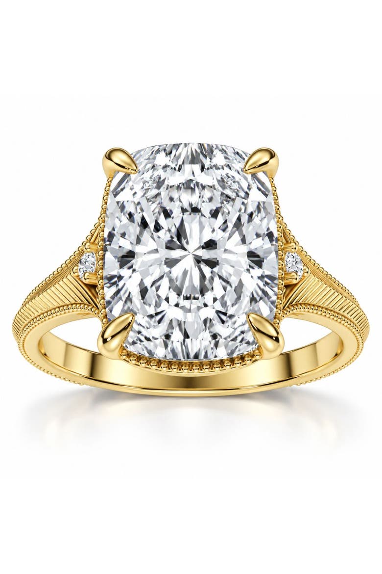 Certified 5Ct Taylor Elongated Cushion Engagement Ring 14k Gold Lab Grown, Main, color, 14k Yellow Gold
