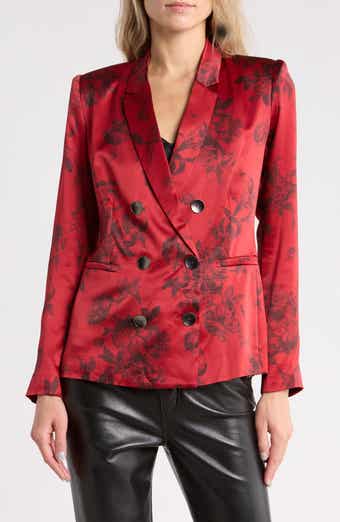 Colin Floral Double Breasted Silk Blazer