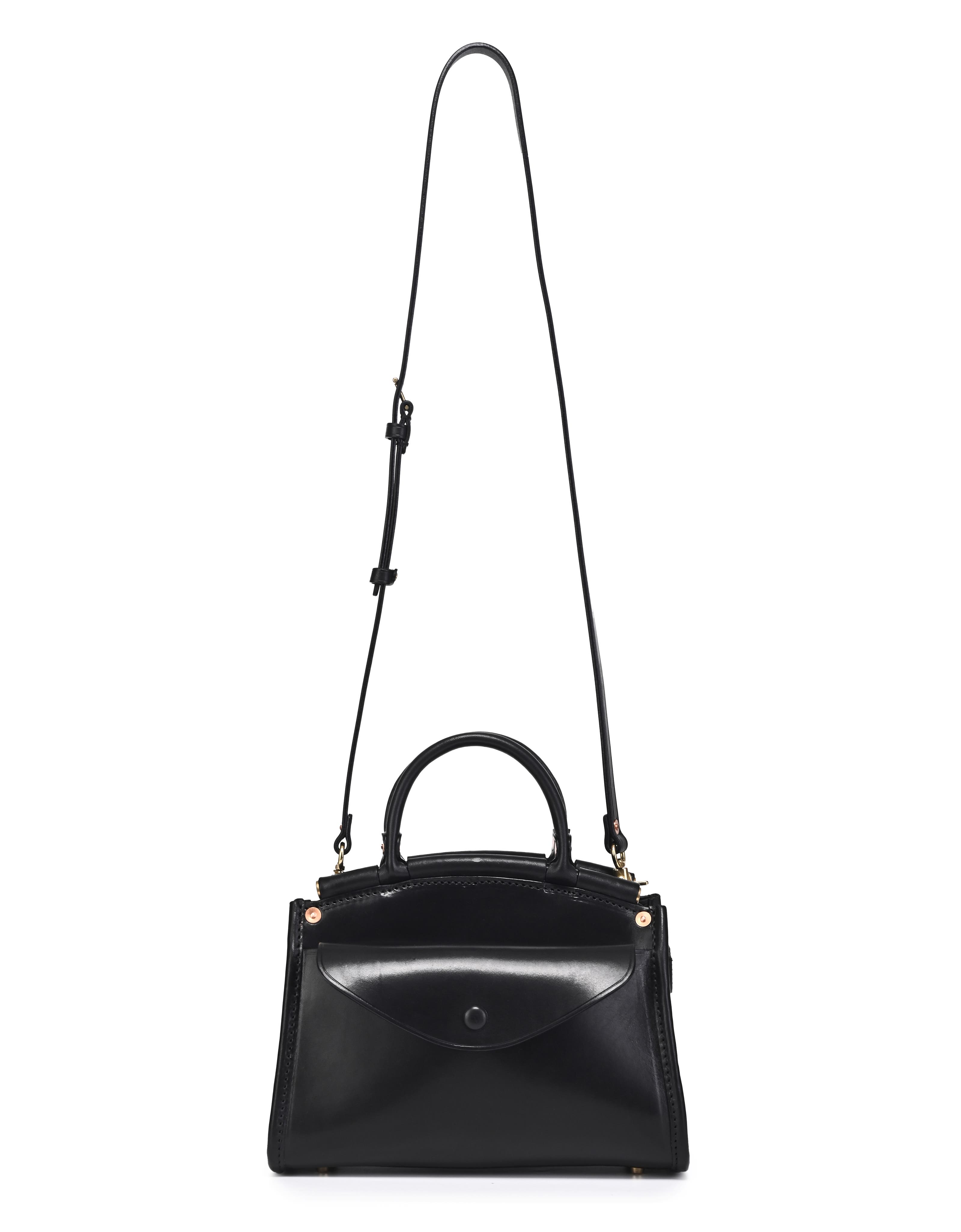 OLD TREND Laurel Genuine Leather Vintage Structured Satchel, Alternate, color, Black