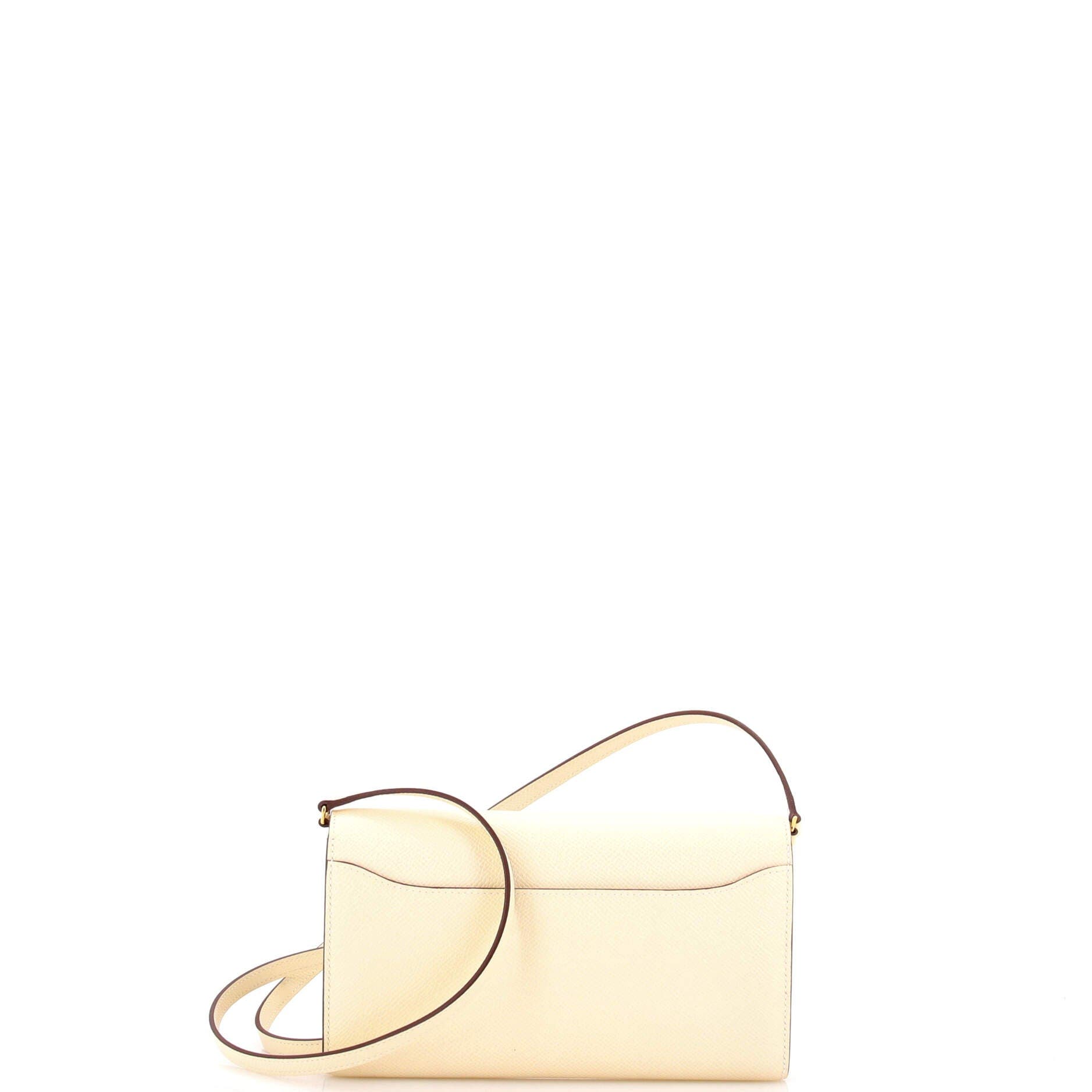 Pre-Owned Hermes Constance To Go Wallet Epsom, Alternate, color, Nata