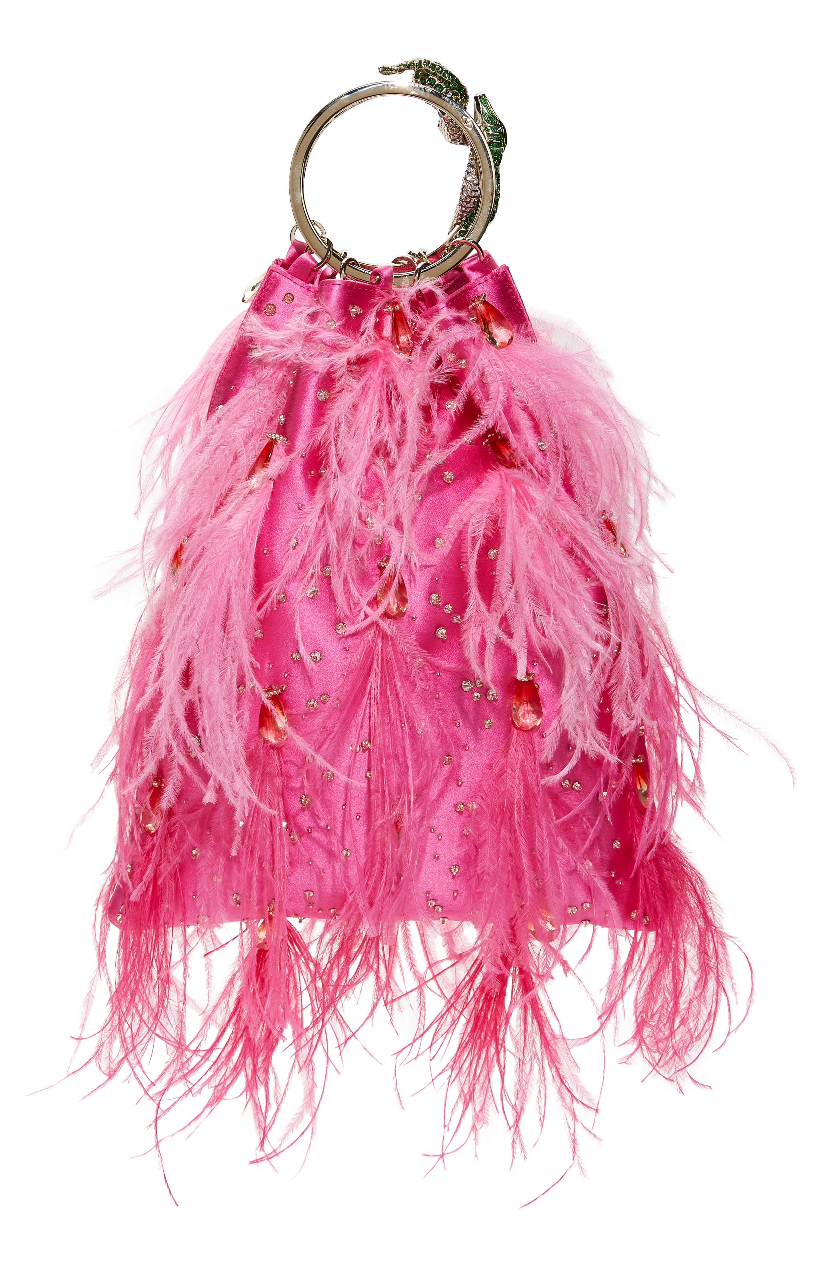 Valentino Garavani Divine Satin Clutch, Alternate, color, 