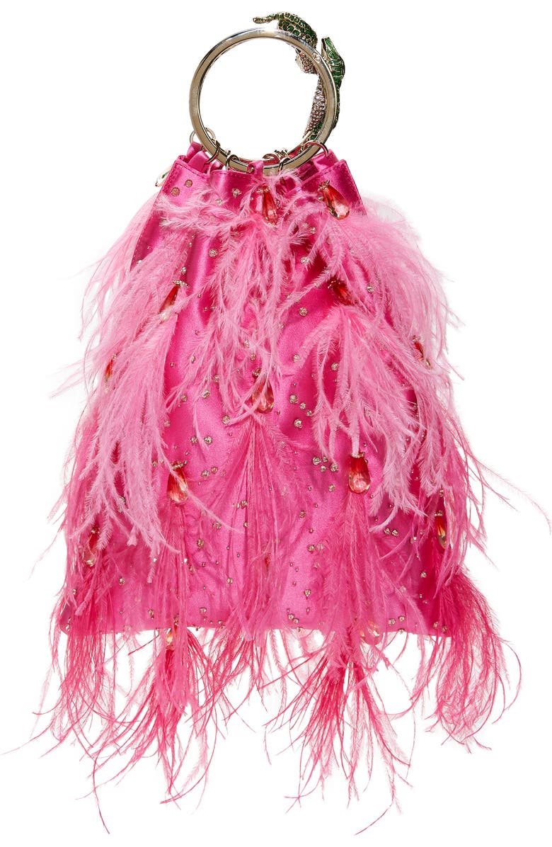 Valentino Garavani Divine Satin Clutch, Alternate, color,