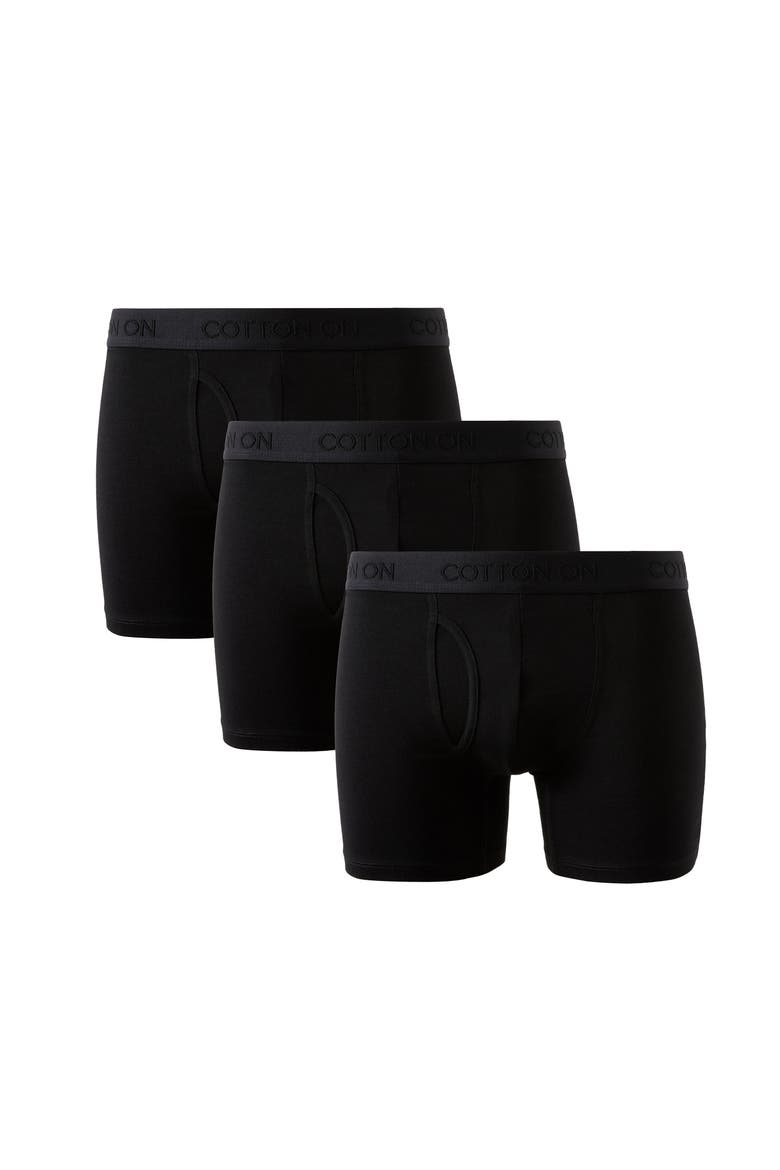 Men's 3 Pack Mens Organic Cotton Boxer Brief, Alternate, color, Black