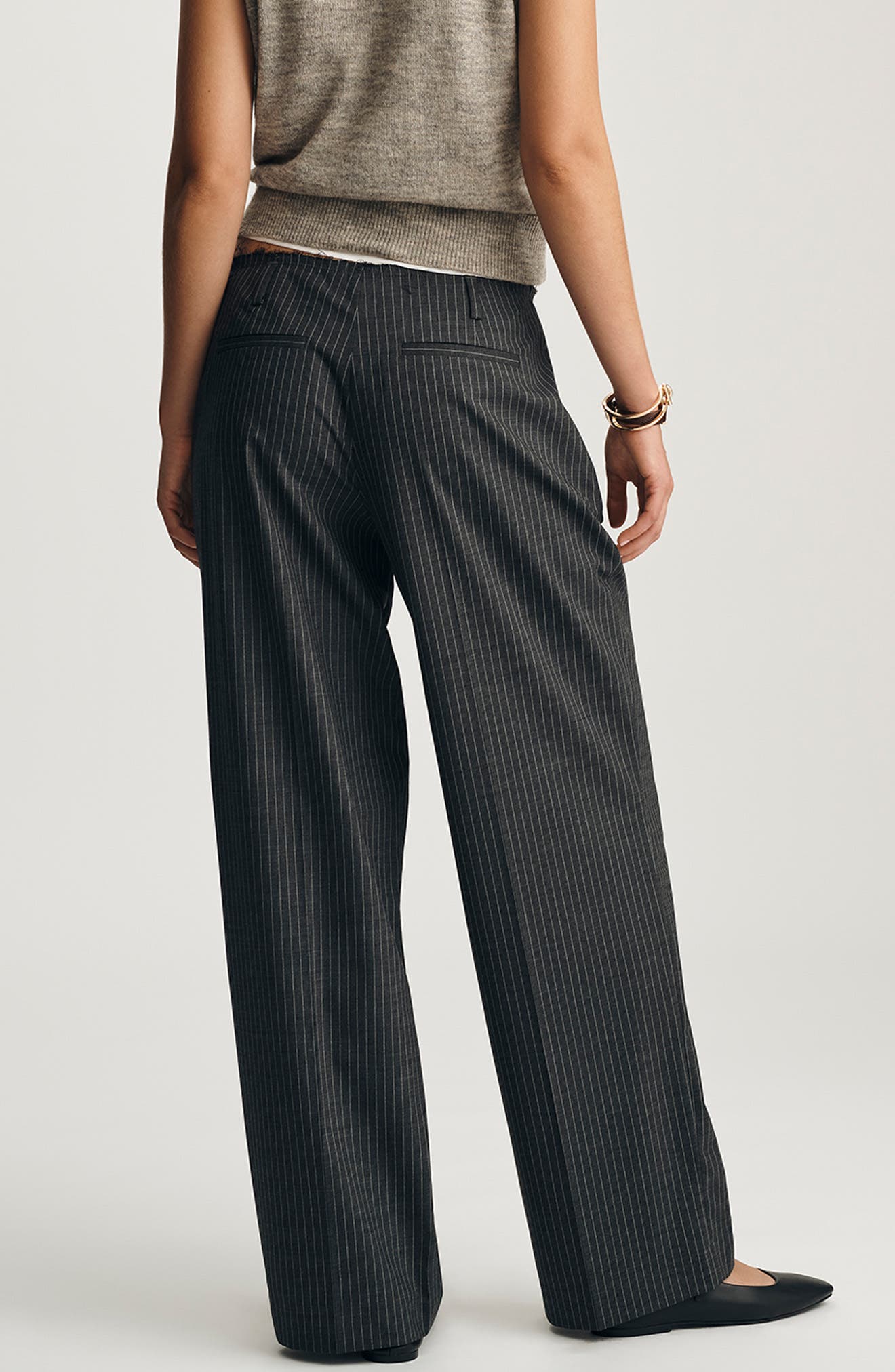 Pleated Pinstripe Pants - image 2
