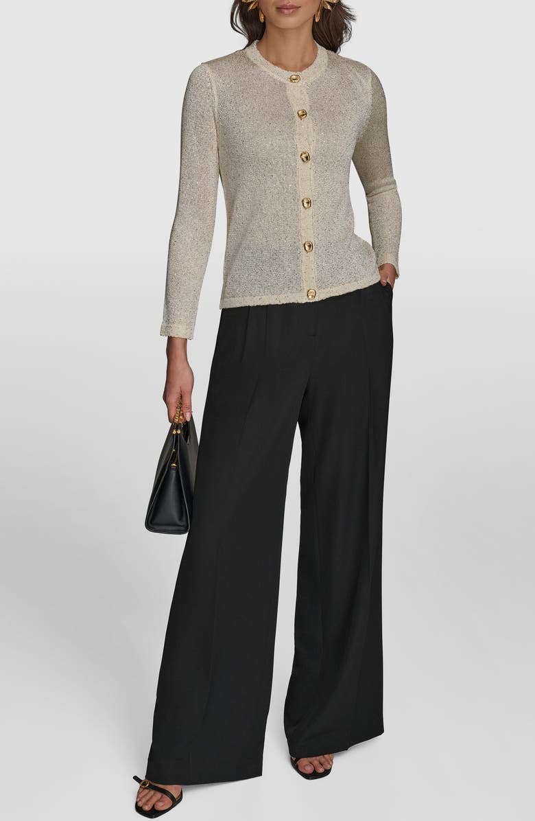 Donna Karan New York Sequin Knit Cardigan, Alternate, color, 