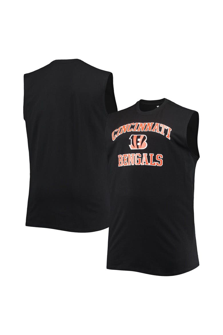 Men's Black Cincinnati Bengals Big & Tall Muscle Tank Top, Main, color, Black