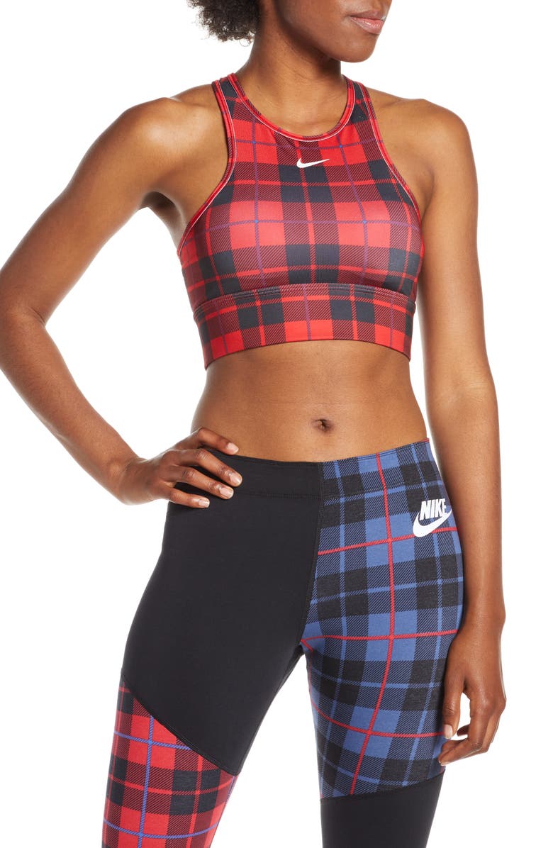 Nike Everything Plaid Sports Bra, Main, color, 