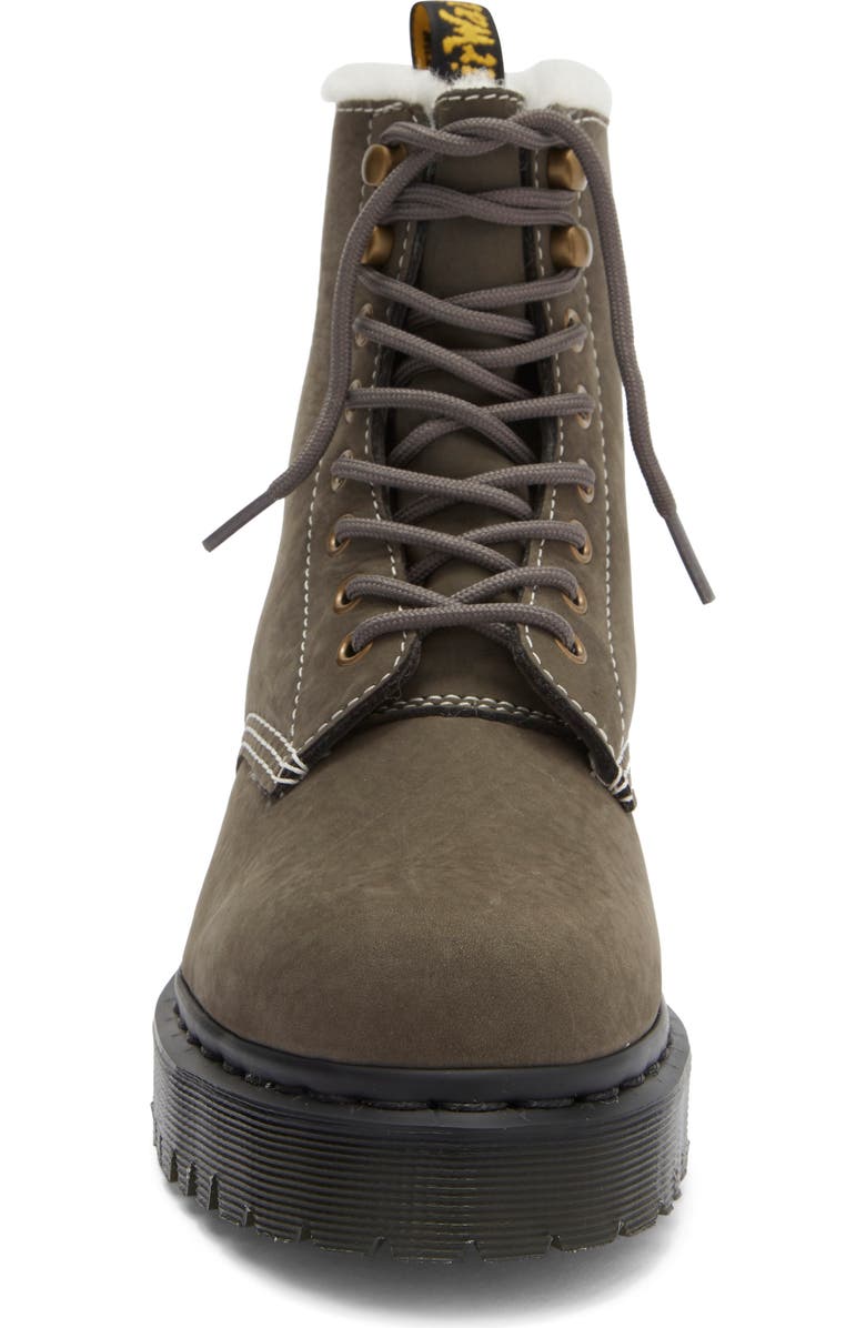 Dr. Martens 1460 Pascal Bex Faux Fur Lined Boot, Alternate, color, Gunmetal