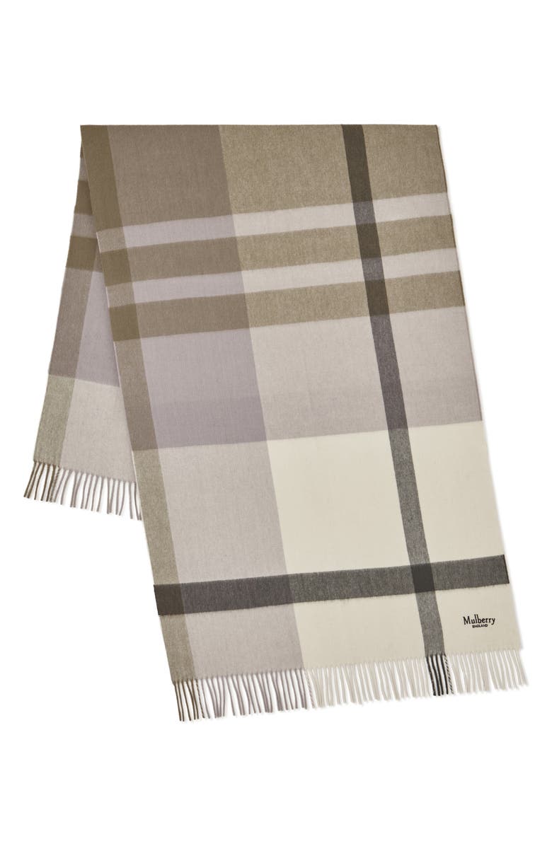 Mulberry Check Merino Wool Scarf, Main, color, 