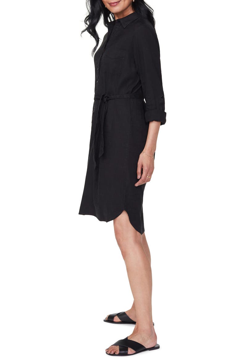 Long Sleeve Shirtdress, Alternate, color, BLACK