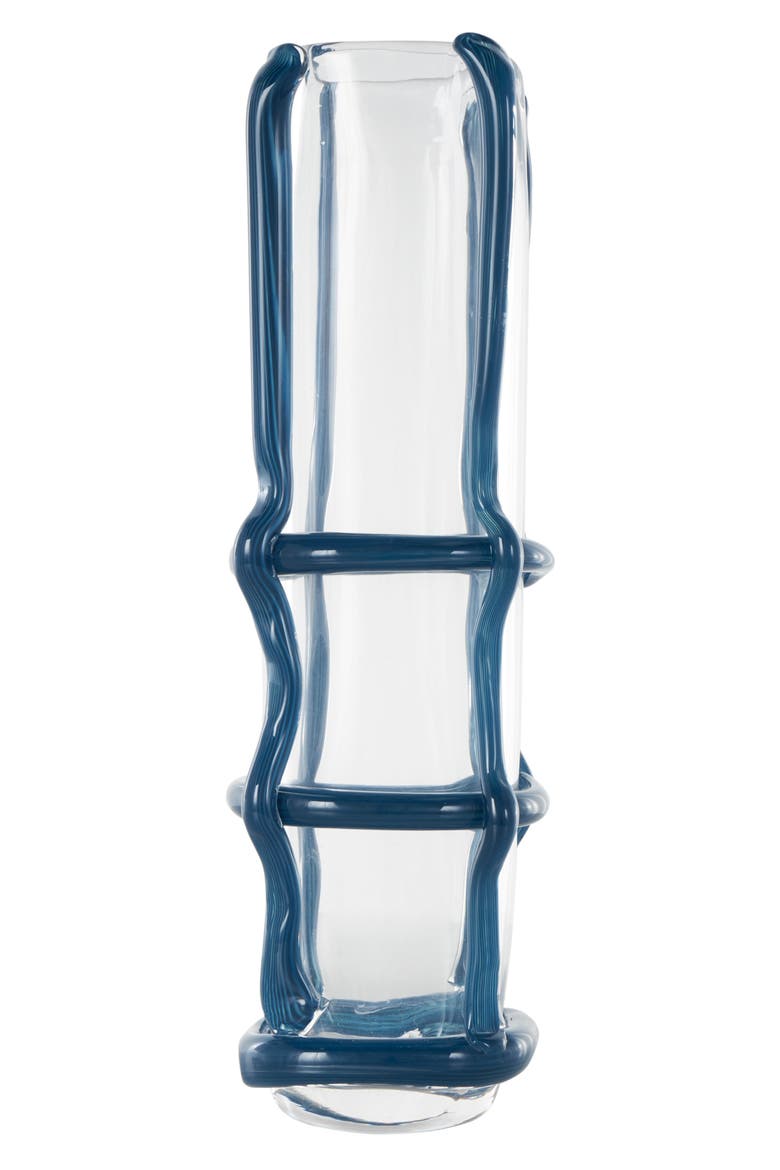 Recycled Glass Vase, Alternate, color, BLUE