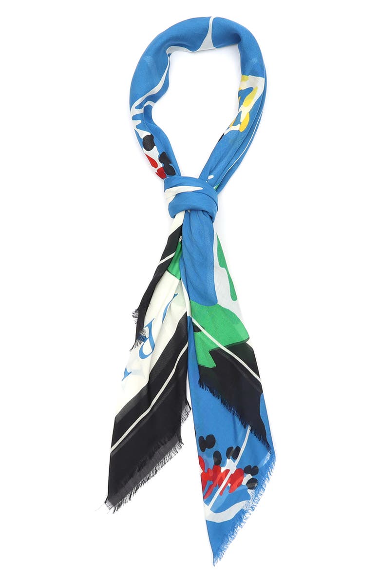 Kate Spade New York springtime bloom square scarf, Alternate, color, 