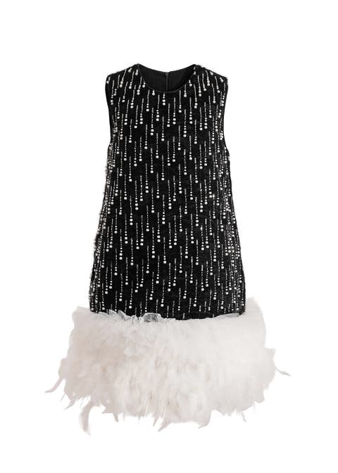 Feathered Glam Dress (Toddler, Little Kid & Big Kid)