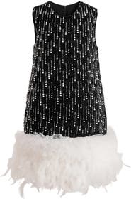 Tulleen Feathered Glam Dress