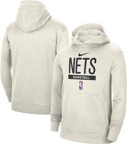 Nike Men's Nike Cream Brooklyn Nets 2022/23 Spotlight On-Court Practice Performance Pullover Hoodie