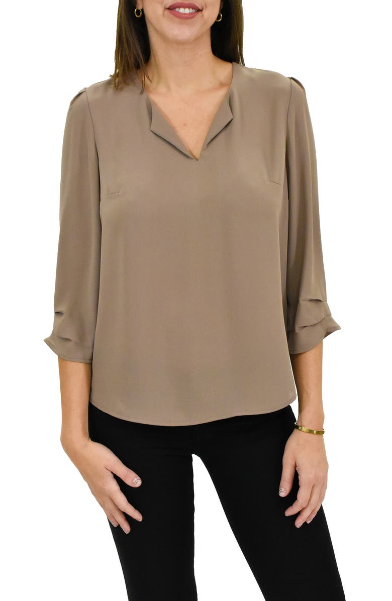 DR2 by Daniel Rainn Three Quarter Sleeve Blouse, Main, color, 