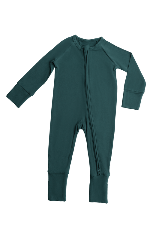 Kindred Bravely Zip Up Baby Pajamas In Green