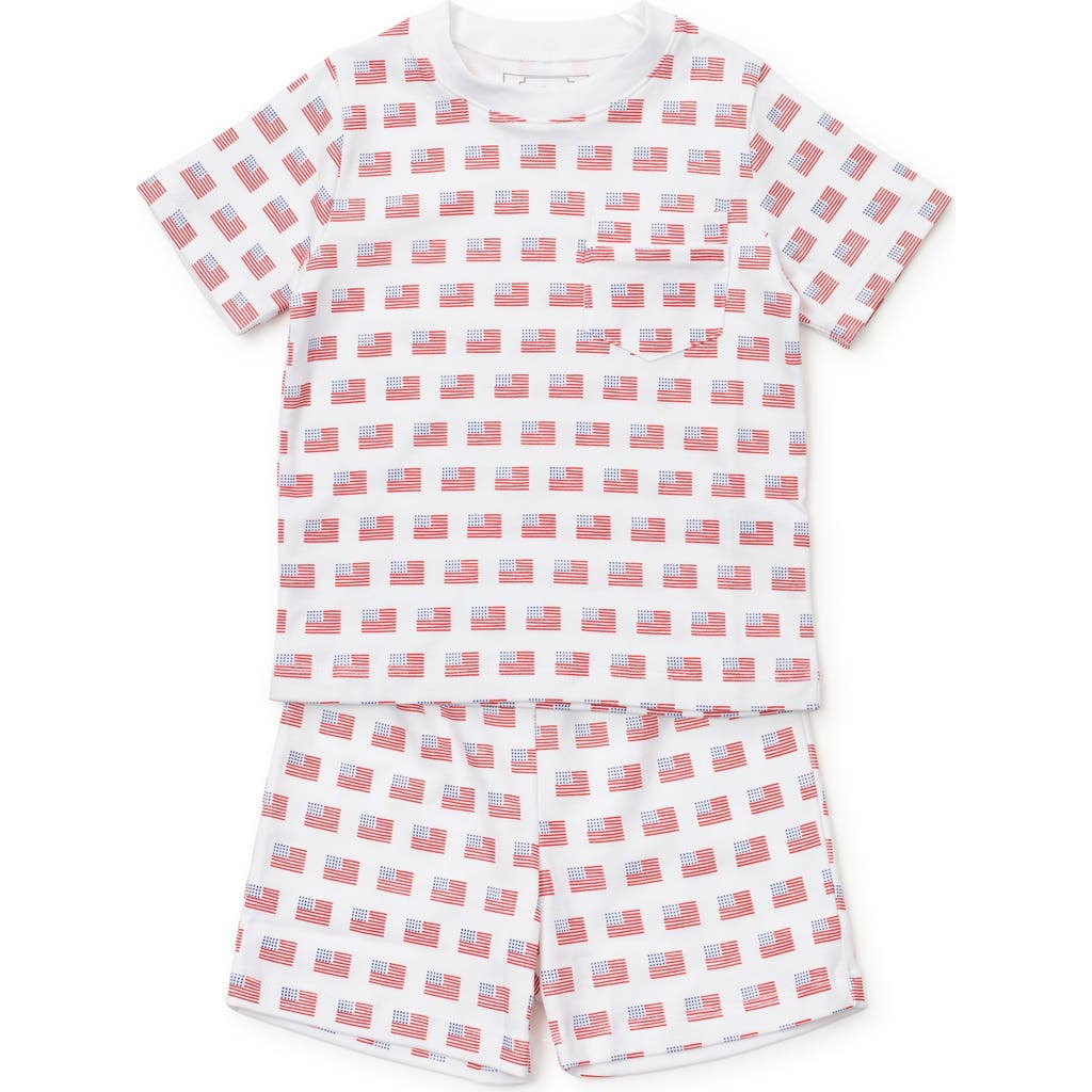 Lila And Hayes Charles Boys' Short Set In American Flag