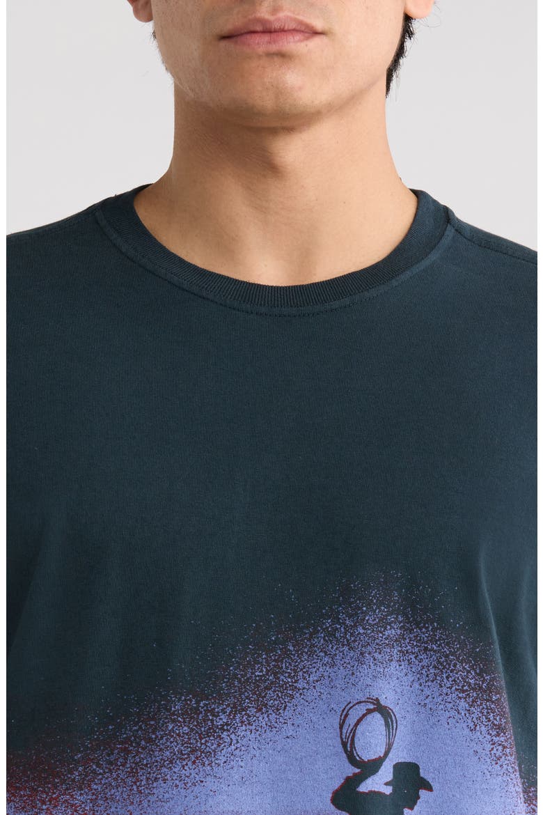 Driftin' Back Cotton Graphic T-Shirt, Alternate, color, HARD WASHED BLACK
