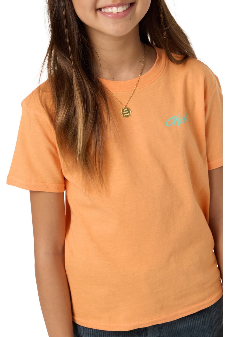 Kids' Surf Angie Cotton Graphic T-Shirt, Alternate, color, ORANGE POP
