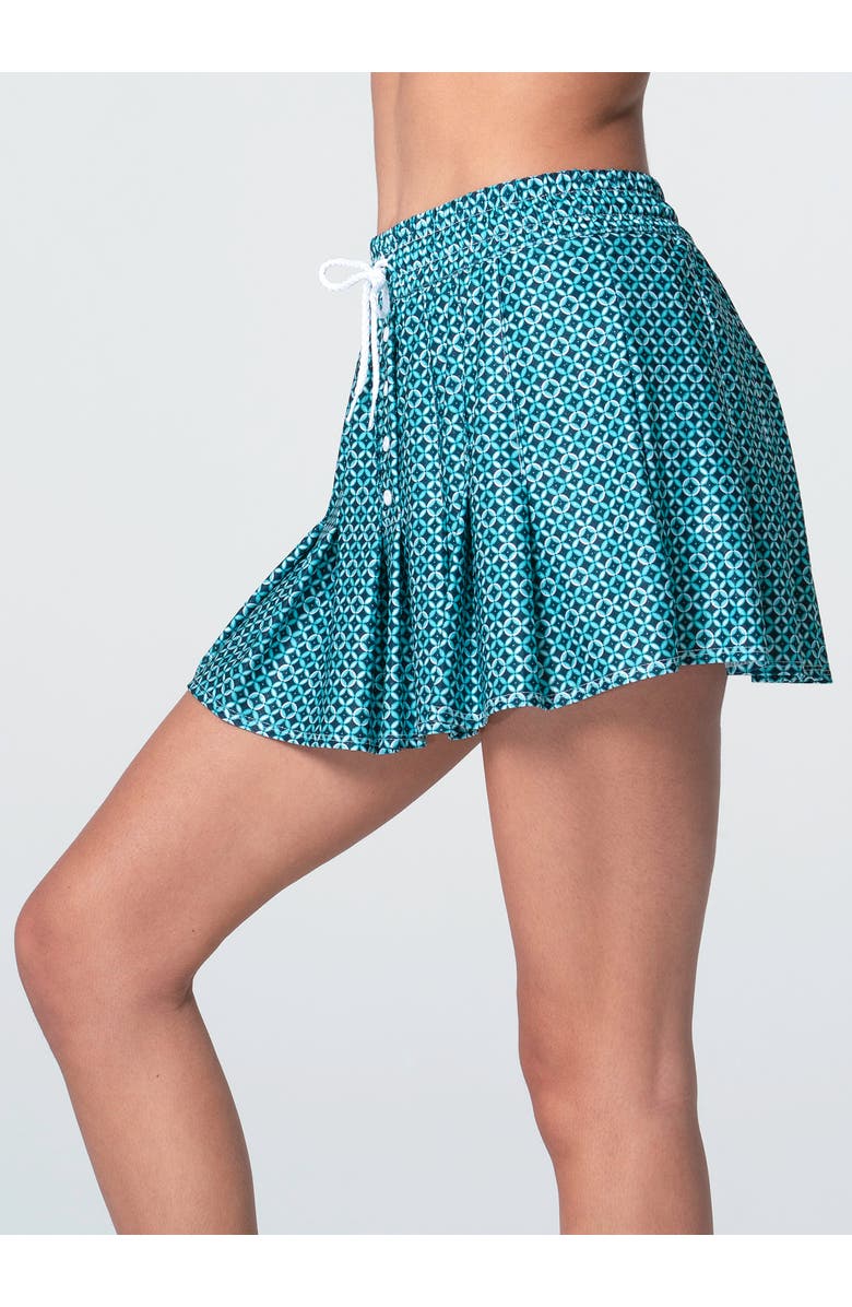 Lucky in Love High Waist Winner's Circle Skirt, Alternate, color, Aquamarine