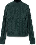 MANGO Cable Stitch Mock Neck Sweater