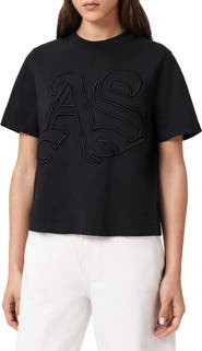 AllSaints Lisa Embroidered Cotton T-Shirt