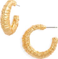 Kenneth Jay Lane Wrapped Hoop Earrings