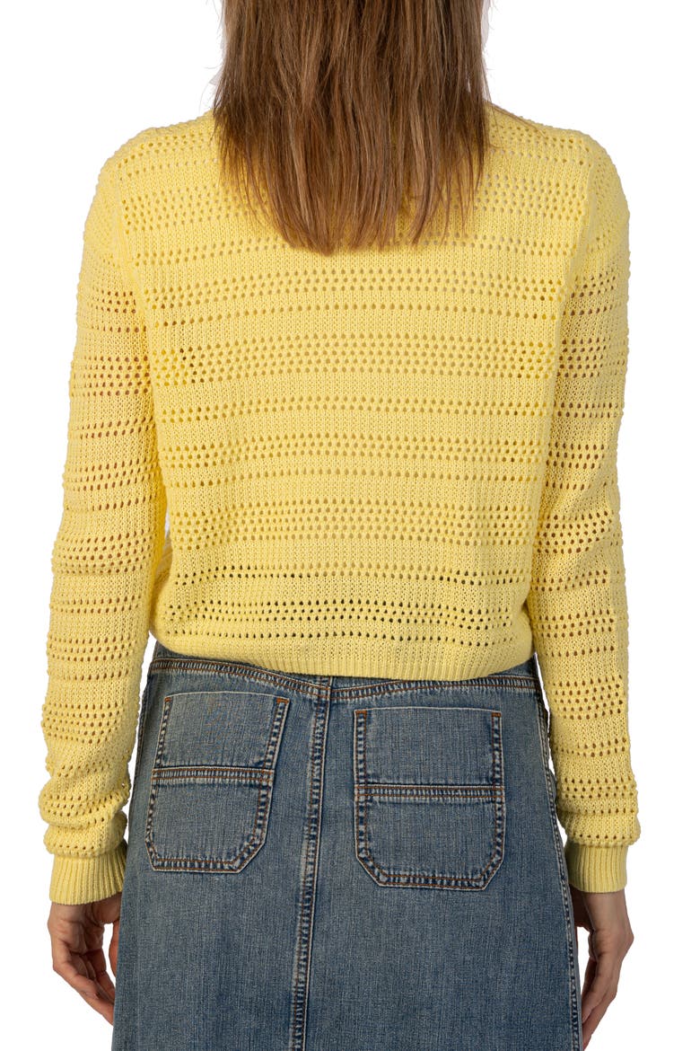 Open Stitch Crop Sweater, Alternate, color, SUNSHINE