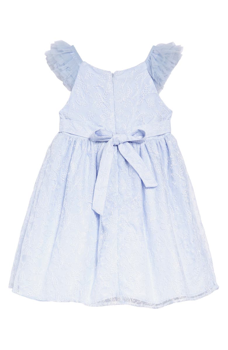 Pippa & Julie Embroidered Flutter Sleeve Dress, Alternate, color, 