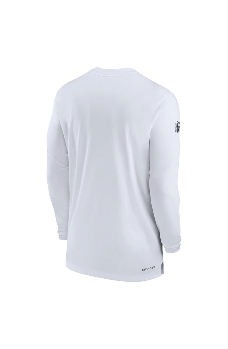 Nike Men's Nike White Dallas Cowboys Sideline Coach Performance Long Sleeve T-Shirt, Alternate, color, 
