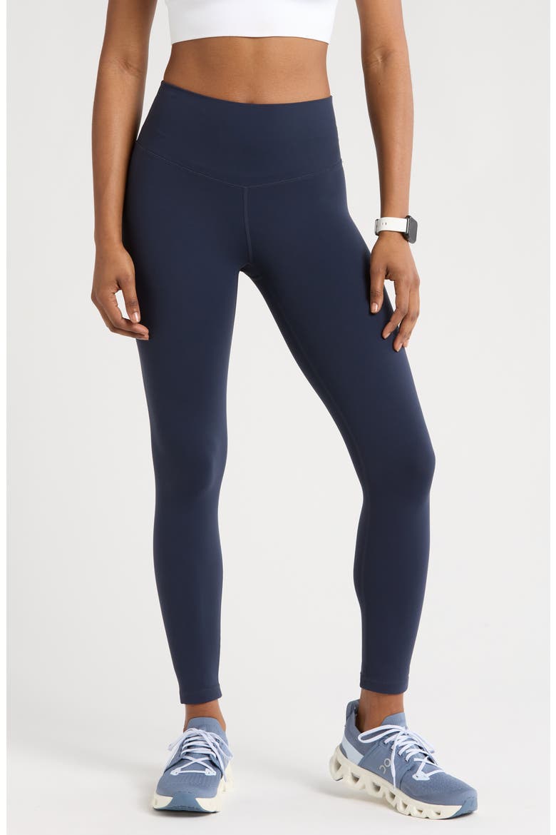 Studio Luxe High Waist 7/8 Leggings, Main, color, NAVY SAPPHIRE