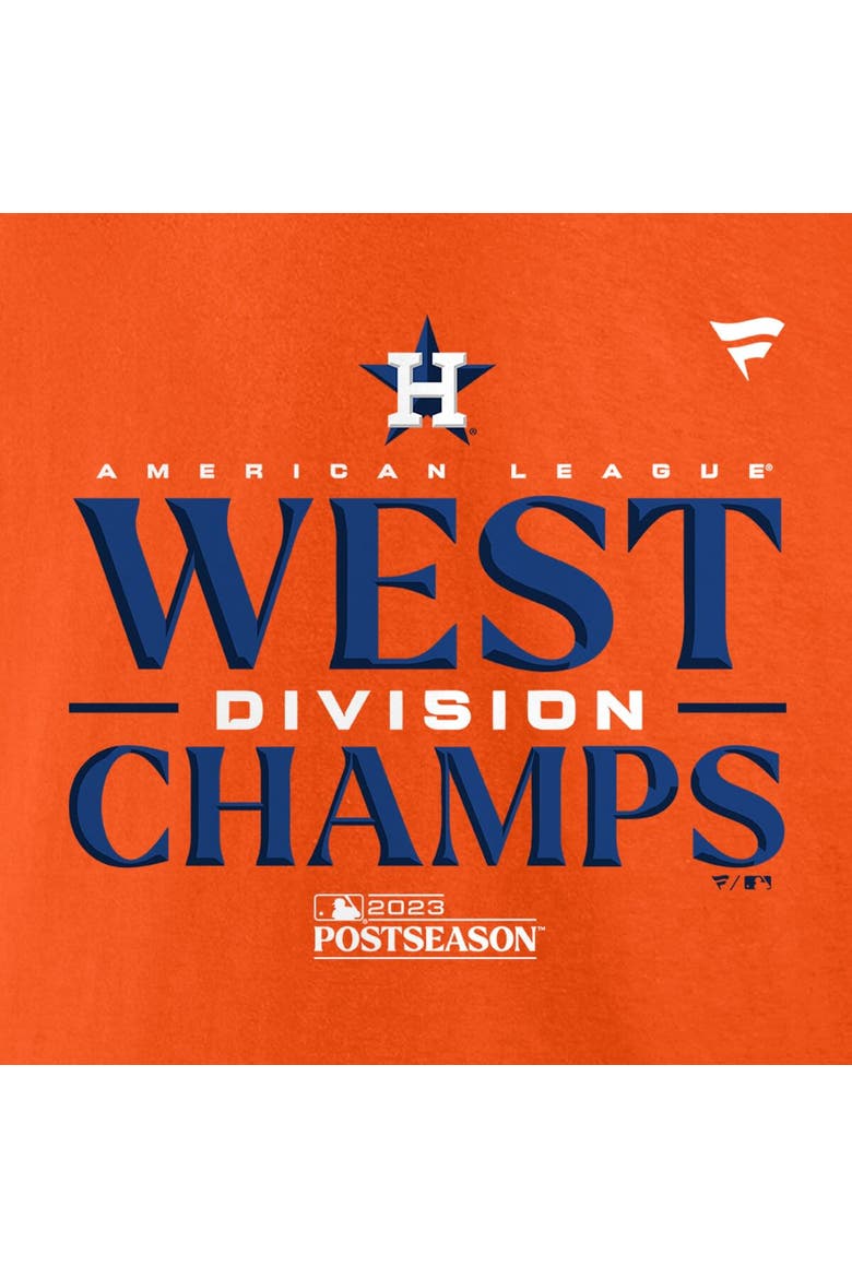 Men's Fanatics Branded  Orange Houston Astros 2023 AL West Division Champions Locker Room T-Shirt, Alternate, color, Orange