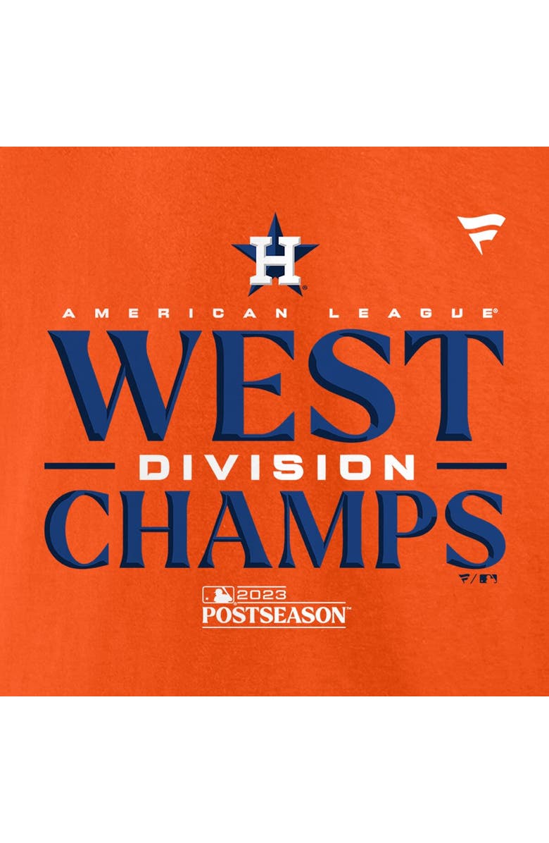 FANATICS Men's Fanatics Branded  Orange Houston Astros 2023 AL West Division Champions Locker Room T-Shirt, Alternate, color, 