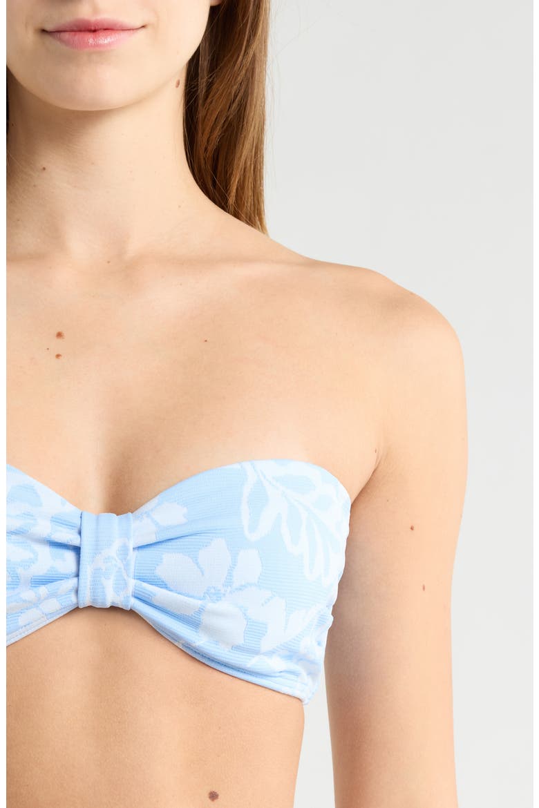 Pacific Coast Floral Jacquard Bikini Top, Alternate, color, SKY BLUE
