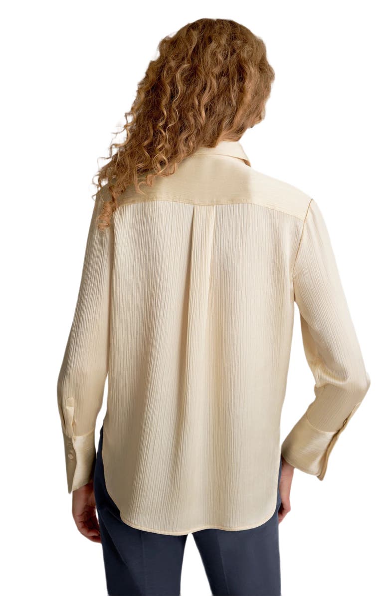 M.M.LaFleur Tatum Plisse Shirt, Alternate, color, Ivory