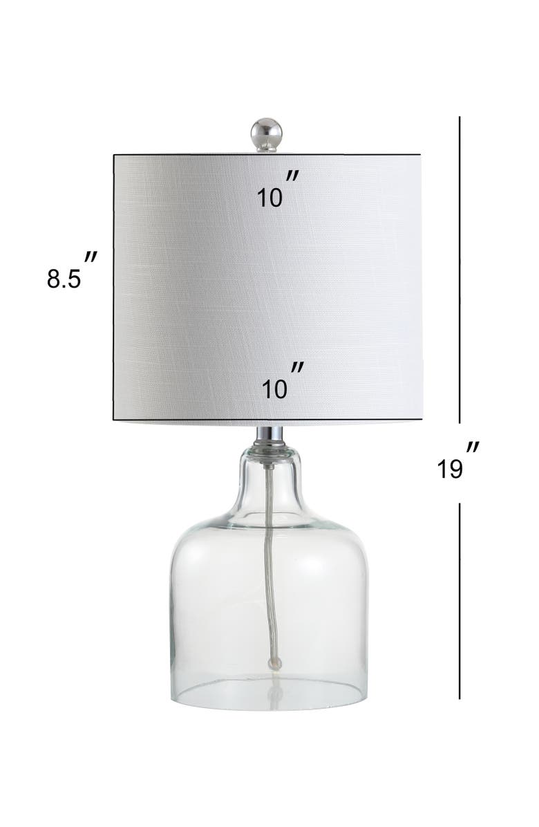 JONATHAN Y Gemma Glass Bell LED Table Lamp, Alternate, color, Clear