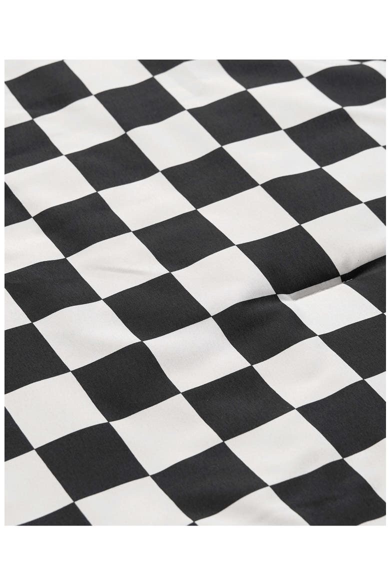 Checkerboard Reversible Comforter & Sham Set, Alternate, color, CHECKERBOARD BLACK/ WHITE