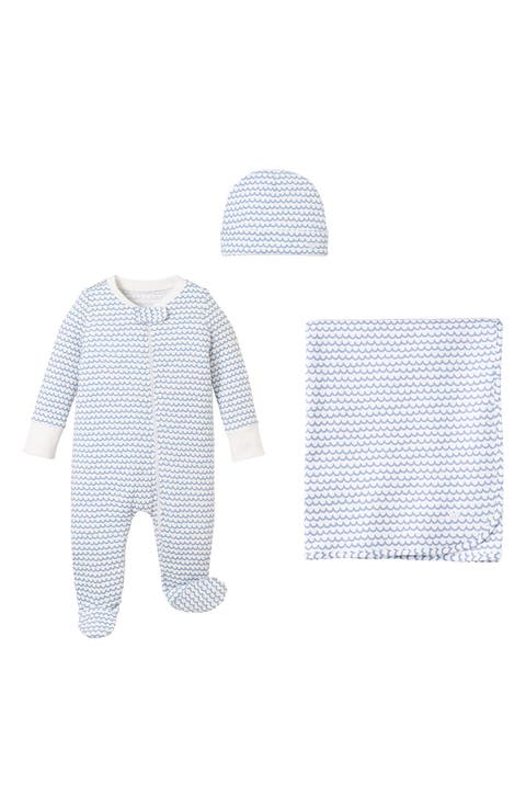 Welcome Home Cotton Footie, Hat & Blanket Set (Baby)