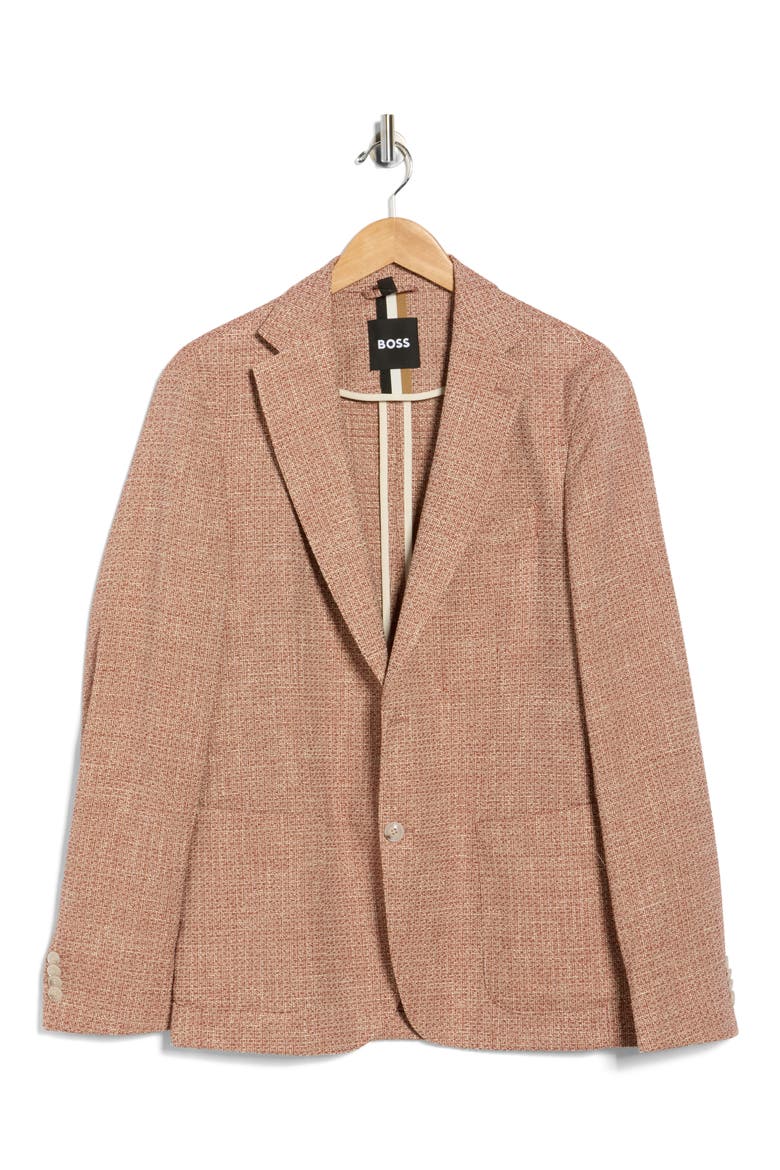 Hanry Dark Orange Cotton & Wool Blend Sport Coat, Alternate, color, DARK ORANGE