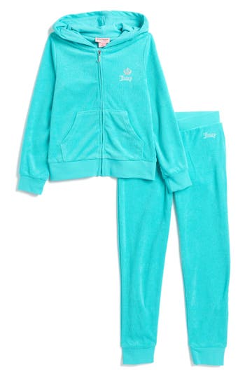 JUICY COUTURE JUICY COUTURE KIDS' ZIP HOODIE & JOGGERS SET 