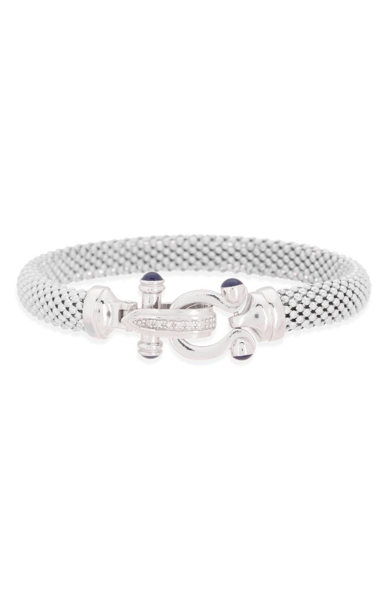 MESHMERISE Pavé Diamond Bangle Bracelet - 0.10 ctw, Main, color, White/ Sterling Silver