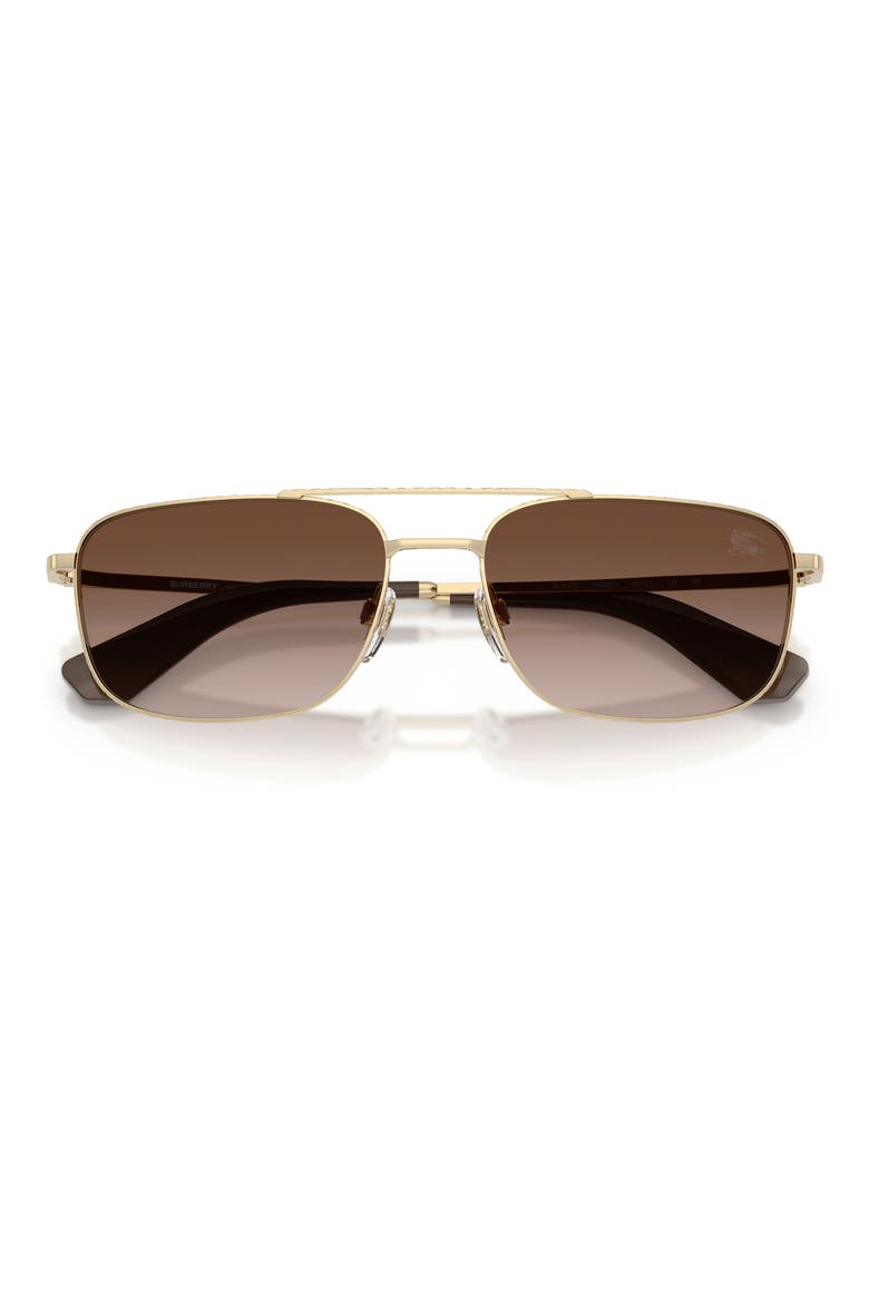59mm Aviator Sunglasses, Alternate, color, LIGHT GOLD / BROWN GRADIENT